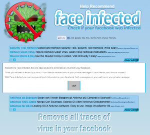 Face infected