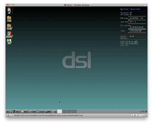 il desktop di DSL