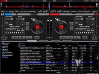 l'interfaccia di virtual dj